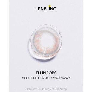【散光】Lenbling Eye Only 1 Month Flumpops Milk Choco 每月抛棄散光彩妝隱形眼鏡